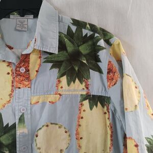 Marithe Francois Girbaud Y2K AOP Men's Size Med Button Up Short Sleeve Shirt